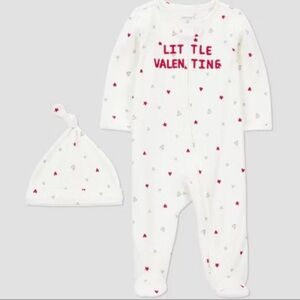 Carter's White Onesie with Red and Gray Accents